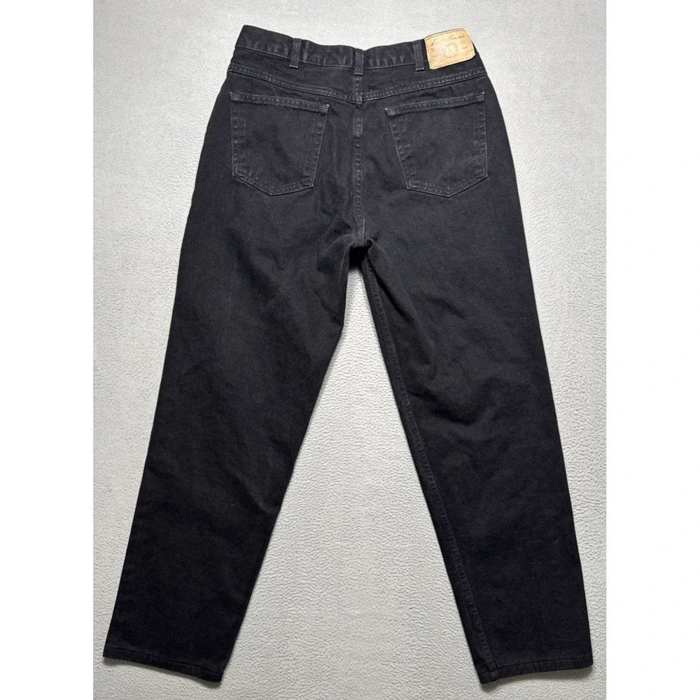 Vintage Eddie Bauer Jeans Mens Sz 34 (30x31) Black Relaxed Straight Workwear USA